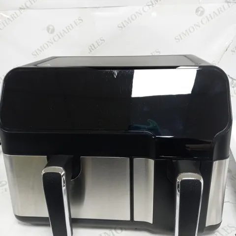 BOXED COOK'S ESSENTIALS 7.7L DUAL AIR FRYER IN BLACK