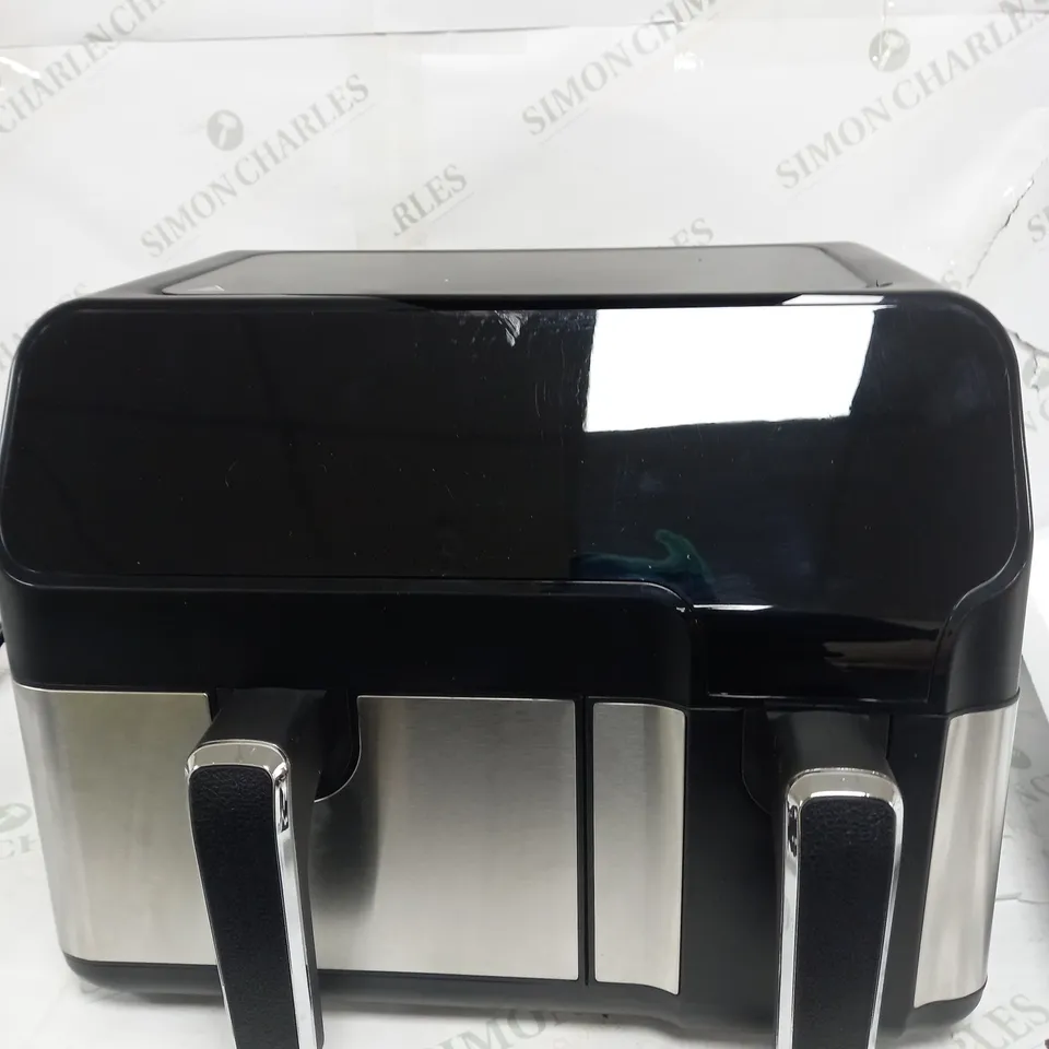 BOXED COOK'S ESSENTIALS 7.7L DUAL AIR FRYER IN BLACK