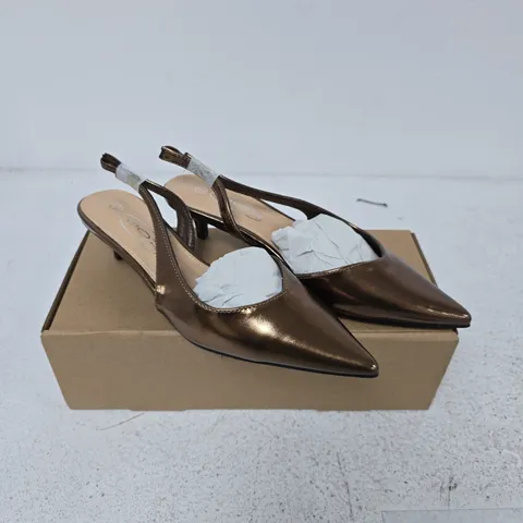 BRONZE PU SLINGBACK HEELS – 4