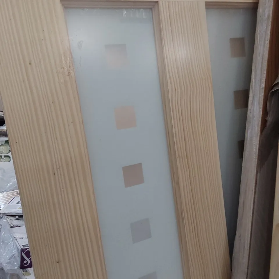 TWO VERTICAL PANEL GLAZED CLEAR PINE INTERNAL DOOR 2040 × 825mm