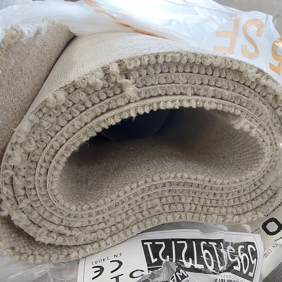 ROLL OF QUALITY SISAL WEAVE STYLE BARLEY CARPET - APPROXIMATELY 3.6 x 4M