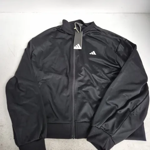 ADIDAS FEELCOZY TRACKSUIT JACKET BLACK - UK L 16-18