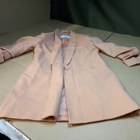 ASOS DUSTY PEACH SLOUCHED SLEEVED BLAZER - SIZE 2