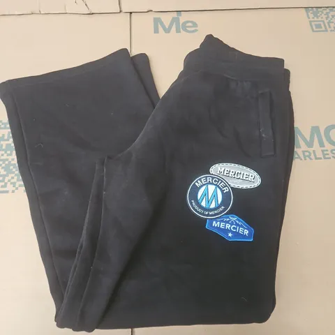 MERCIER LOGO LOUNGE BOTTOMS IN BLACK LARGE