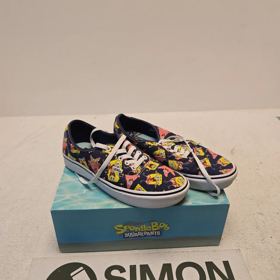 VANS SPONGEBOB SQUAREPANTS SHOES – UK 7 (US 8) – BOXED