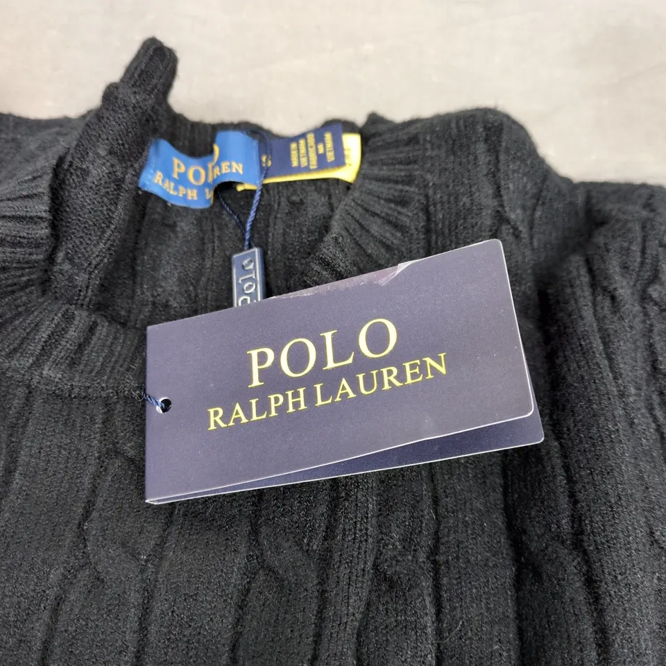 POLO RALPH LAUREN BLACK SMALL JUMPER WITH TAGS