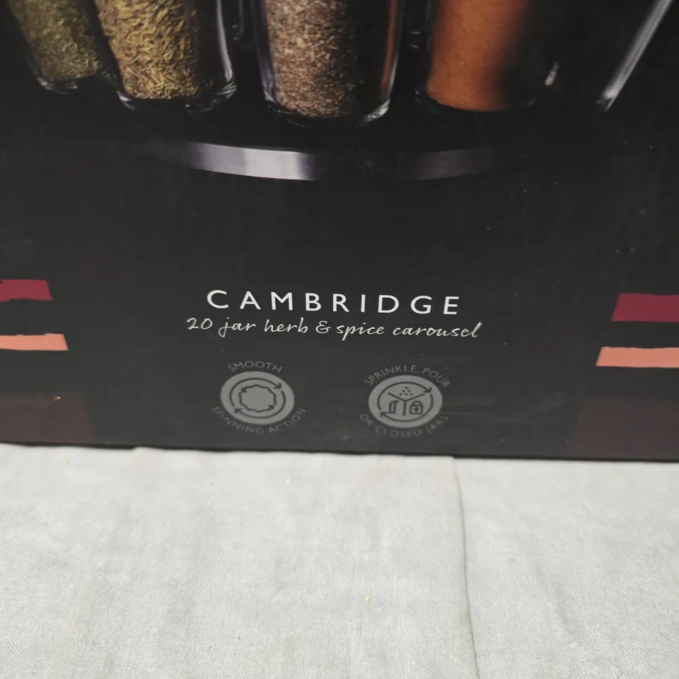 COLE & MASON CAMBRIDGE 20-JAR HERB & SPICE CAROUSEL - 1 MISSING JAR - COLLECTION ONLY