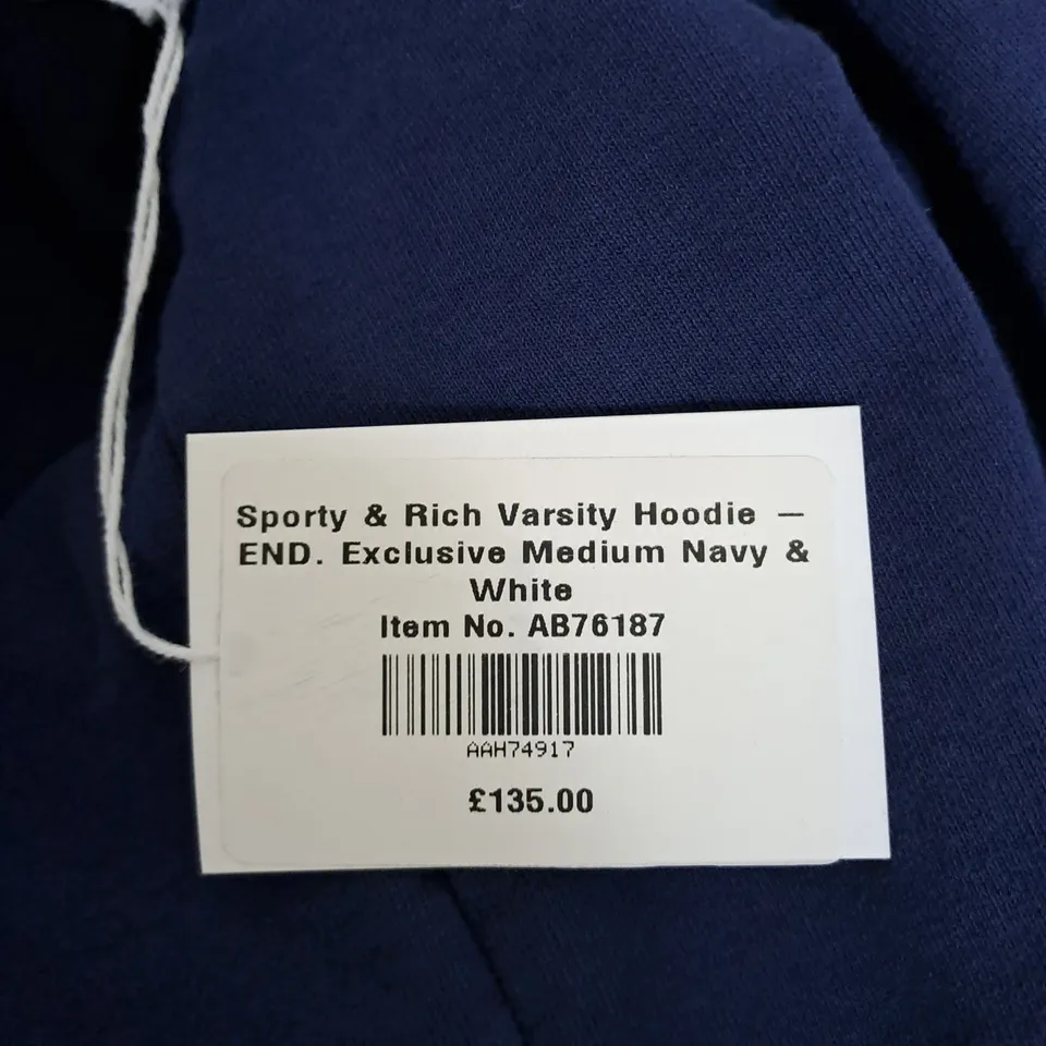 SPORTY AND RICH VARSITY HOODIE SIZE M