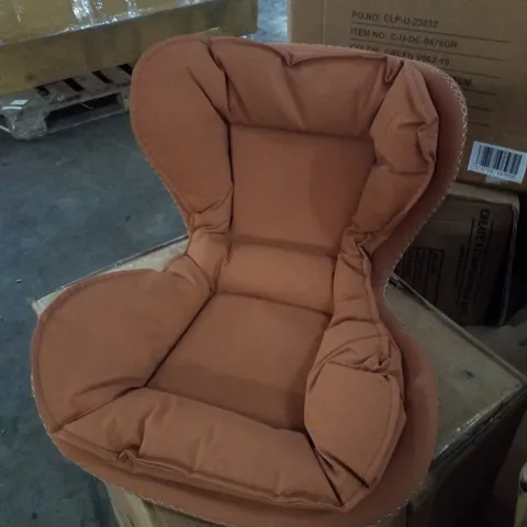 BOXED DOVER SET OF TWO BROWN LEATHERETTE BARSTOOLS