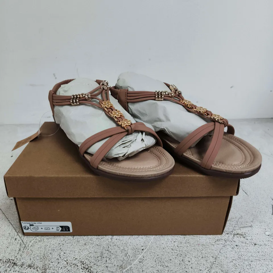 JO & JOE PETULA TAUPE SANDALS – UK SIZE 6