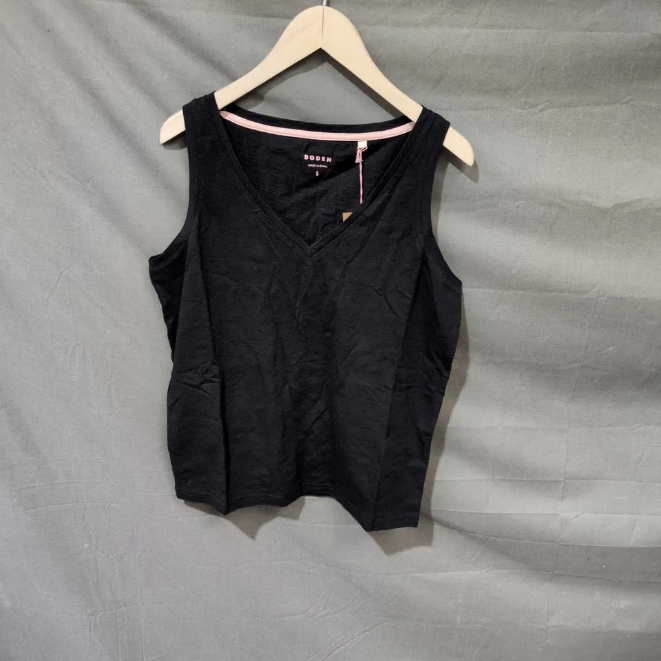 BODEN BLACK SLEEVELESS TANK TOP – SIZE S