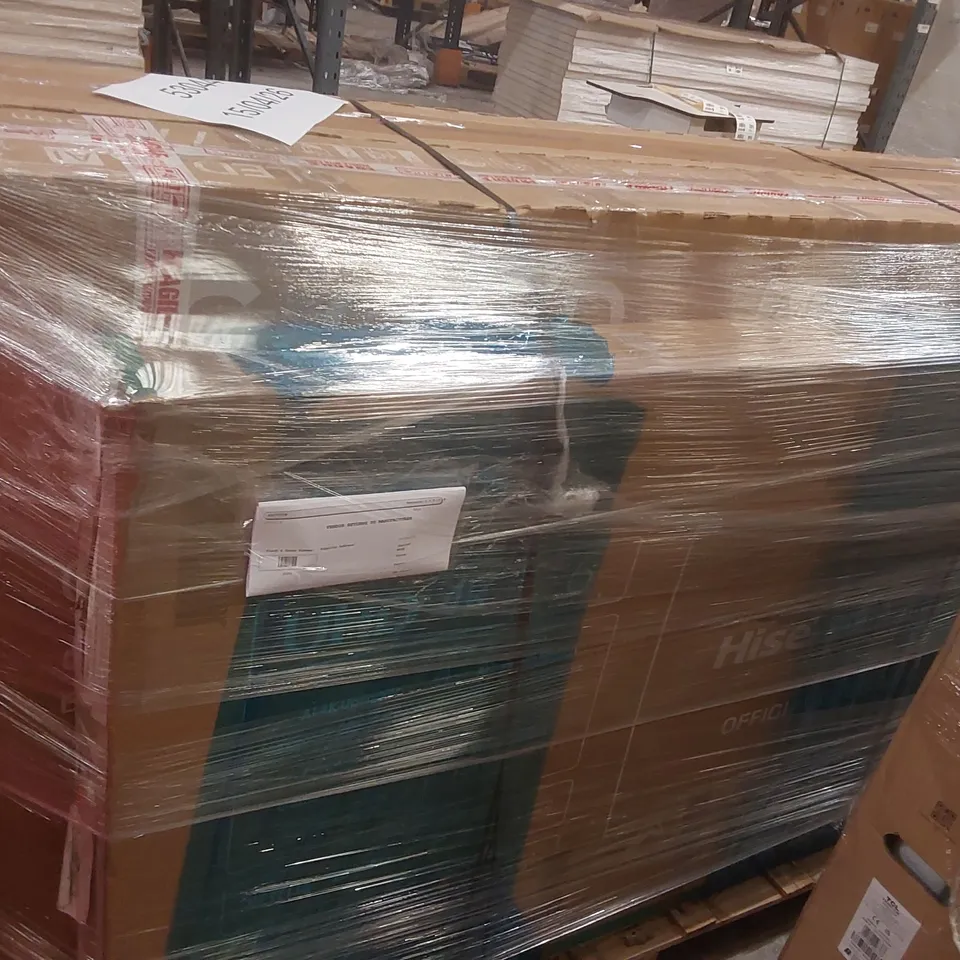 PALLET CONTAINING A LARGE QUANTITY OF ASSORTED DAMAGED TVs