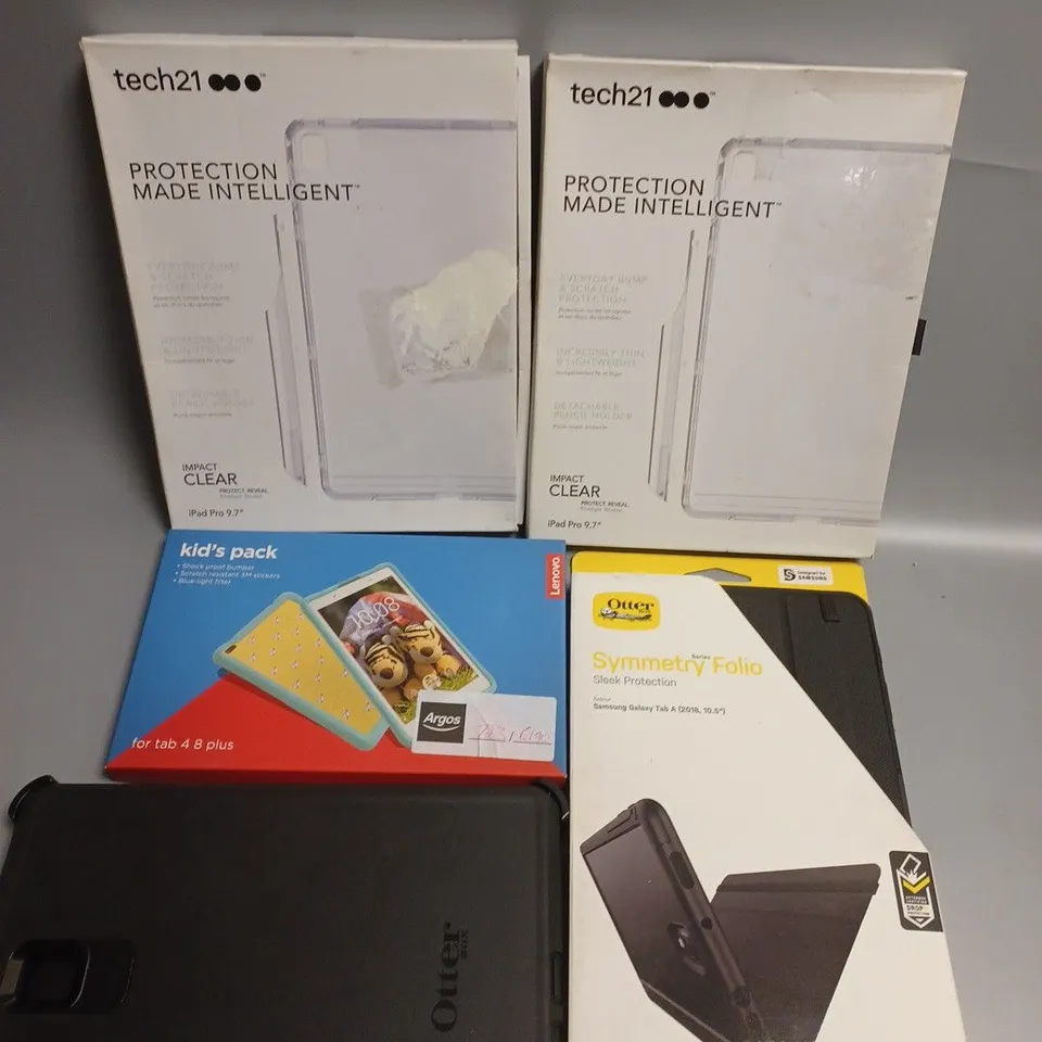10 X ASSORTED TABLET PROTECTIVE CASES TO INCLUDE LENOVO KIDS PACK, TECH21, OTTER BOX ETC 