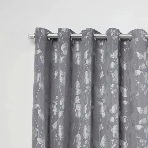 2 BOXED FULL STOP EXTENDABLE EYELET CURTAIN POLE AND HARDWARE SET
