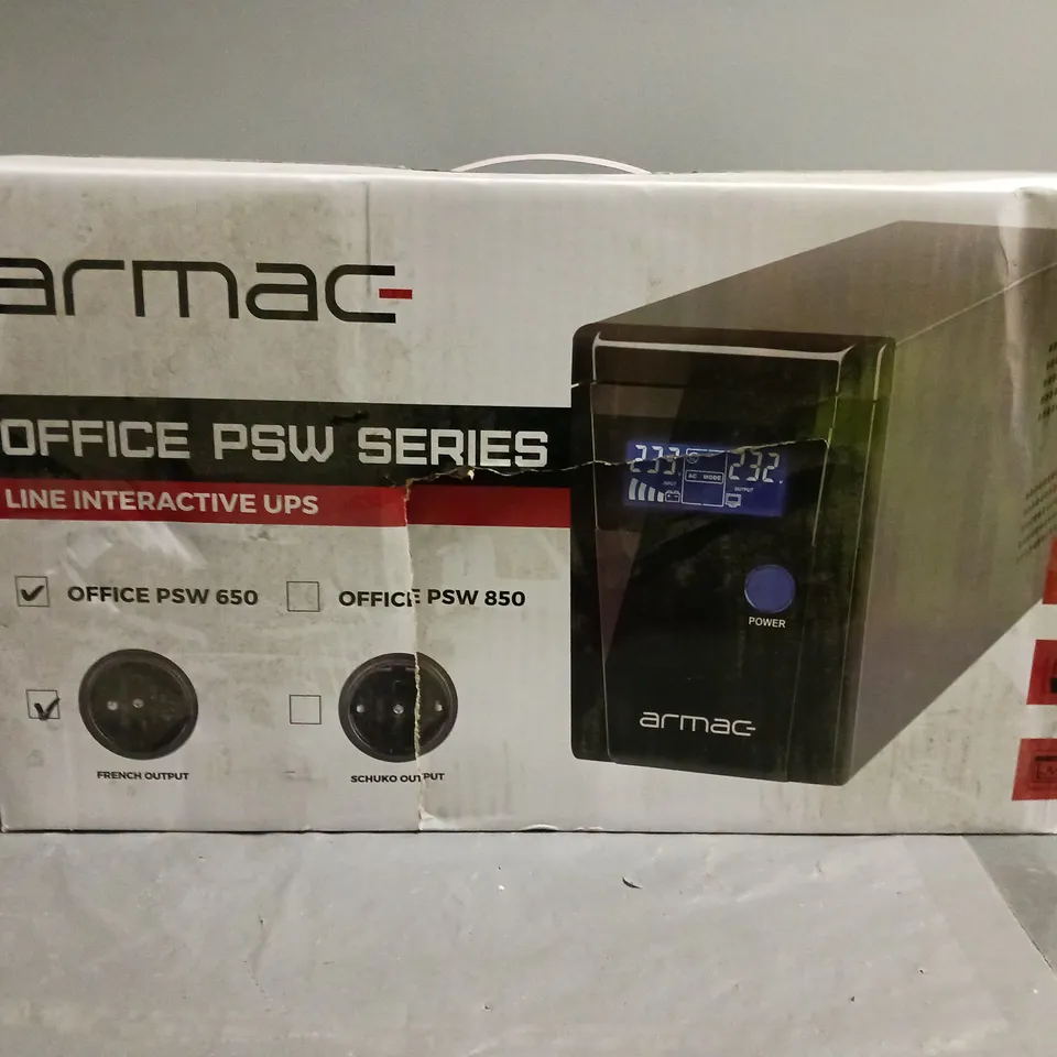 BOXED ARMAC OFFICE PSW 650 SERIES LINE INTERACTIVE UPS