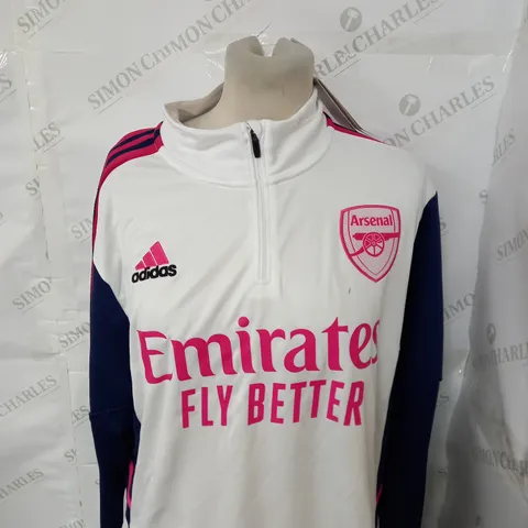 ARSENAL FC 1/4 ZIPPED TRAINING TOP SIZE XL