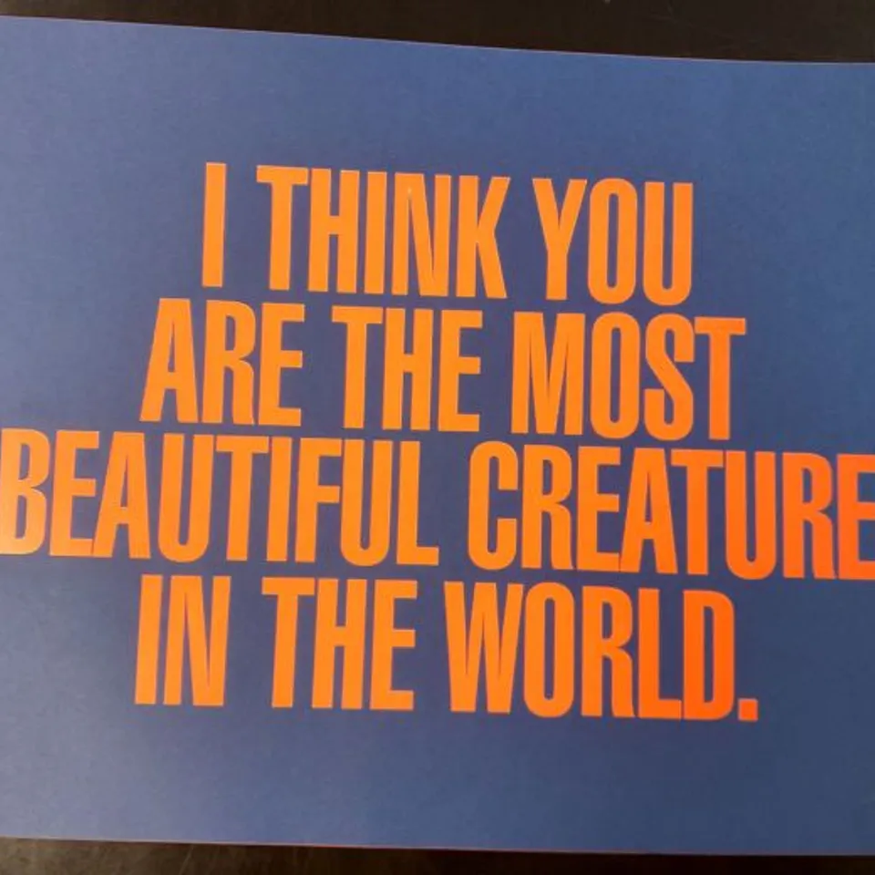 ON THE WING BEAUTIFUL CREATURE LETTERPRESS PRINT