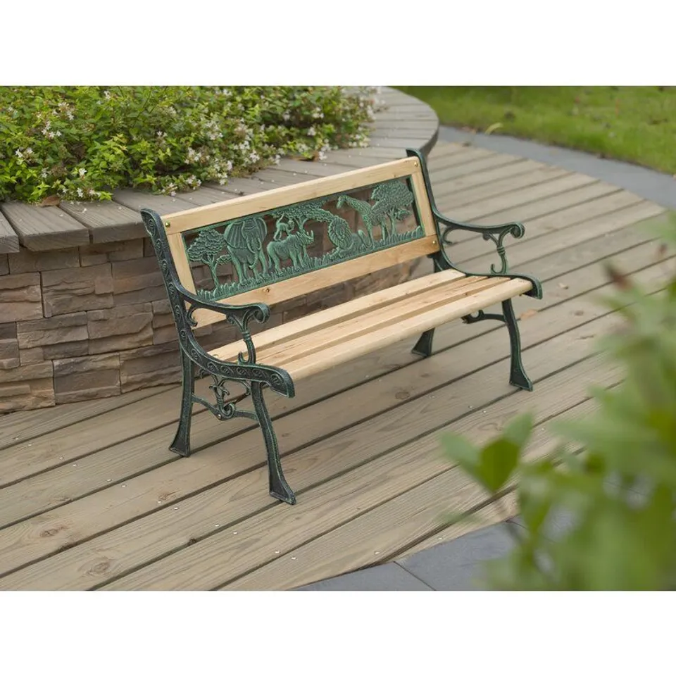 BOXED CARRIE WOODEN BENCH 