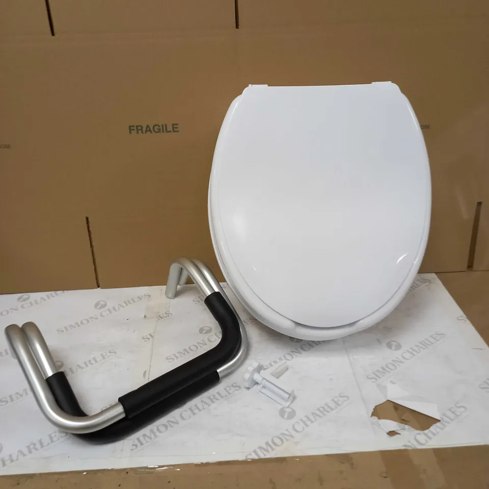 PEPE - RAISED TOILET SEAT WITH HANDLES, TOILET SEAT RAISER