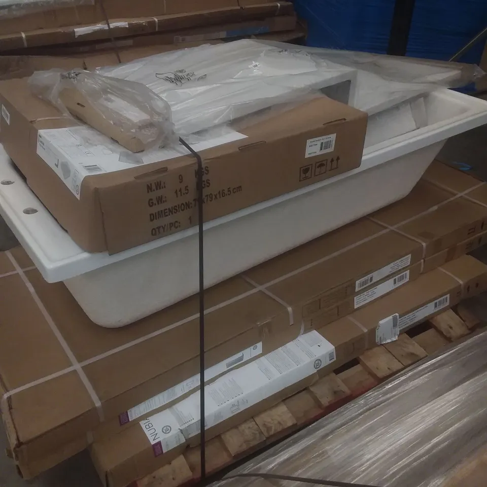 BOXED PALLET OF SHOWERBATH PANELS 