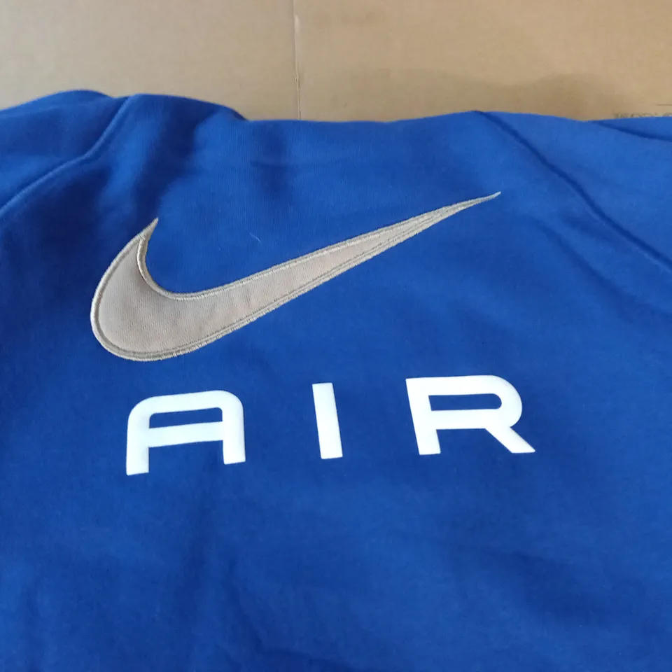 NIKE AIR BOYS BLUE HOODIE - L