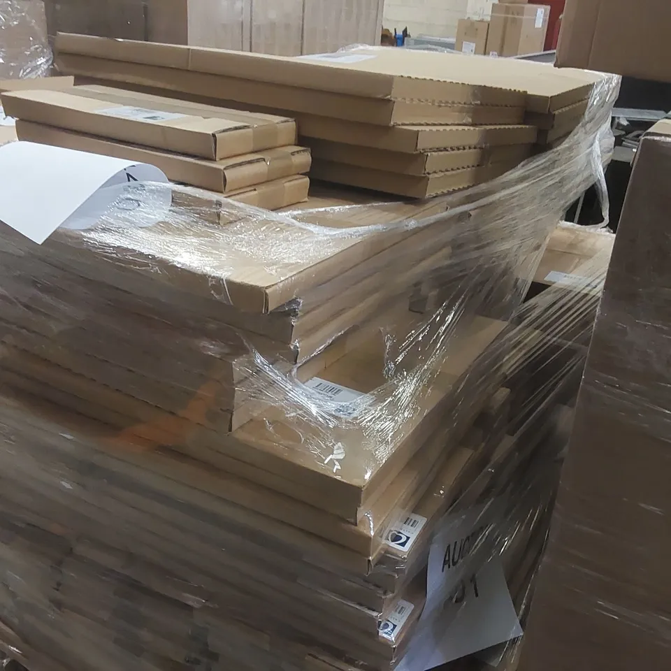 PALLET CONTAINING A LARGE QUANTITY OF ASSORTED BATHROOM FURNITURE PARTS INCLUDING: BLANKING PANELS, VANITY END PANELS ECT