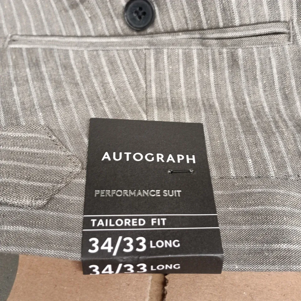 AUTOGRAPH PERFORMANCE SUIT TROUSERS – TAILORED FIT, UK 34 (34/33 LONG)