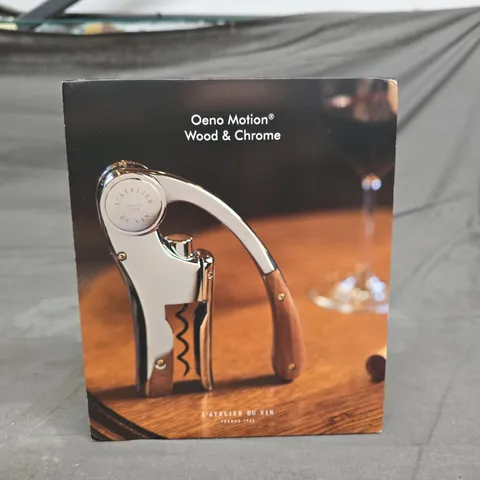 OENO MOTION WOOD & CHROME LEVER CORKSCREW – ATELIER DU VIN