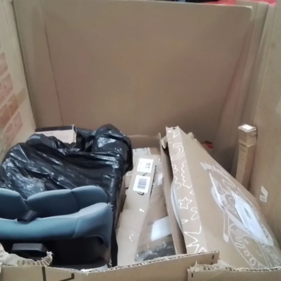 PALLET OF ASSORTED HOUSEHOLD GOODS AND PRODUCTS TO INCLUDE;PLAYPEN,BABY CHANGING PAD,FHD 24" MONITOR