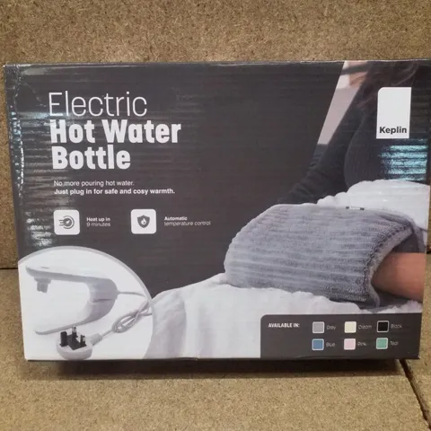 BOXED KEPLIN ELECTRIC HOT WATER BOTTLE - GREY