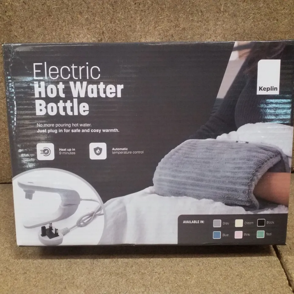BOXED KEPLIN ELECTRIC HOT WATER BOTTLE - GREY