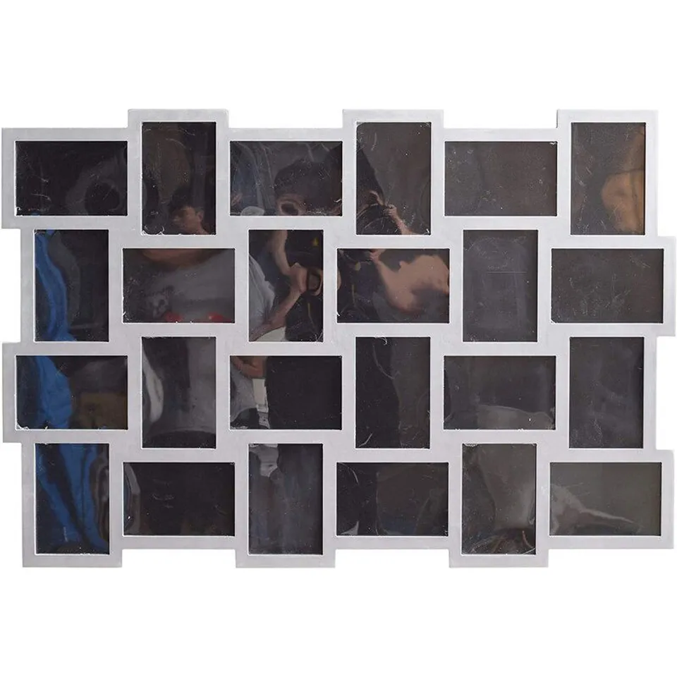 24 PIECE 4" × 6" COLLAGE FRAME SET IN BLACK/WHITE 