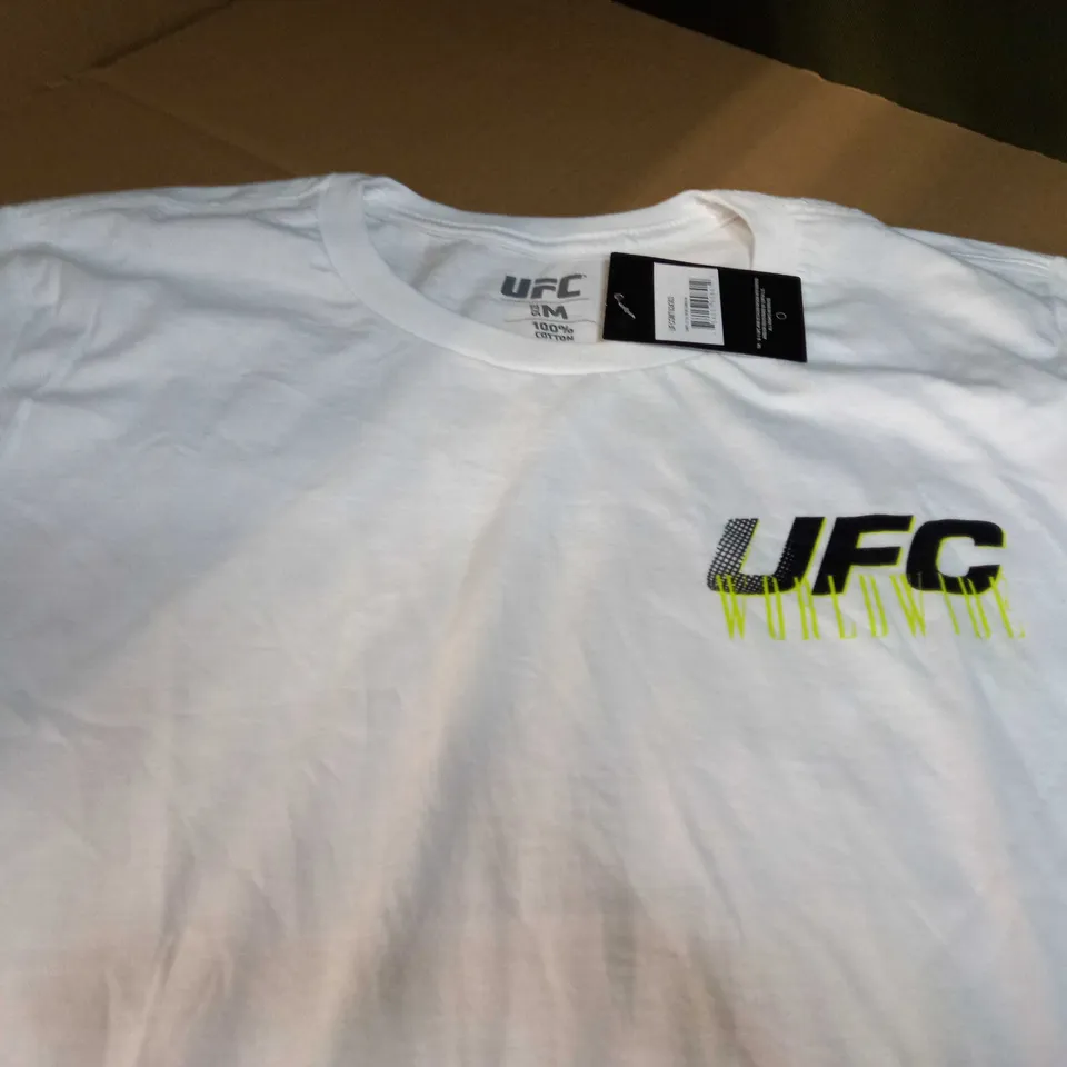 UFC WHITE/LOGO TEE - MEDIUM