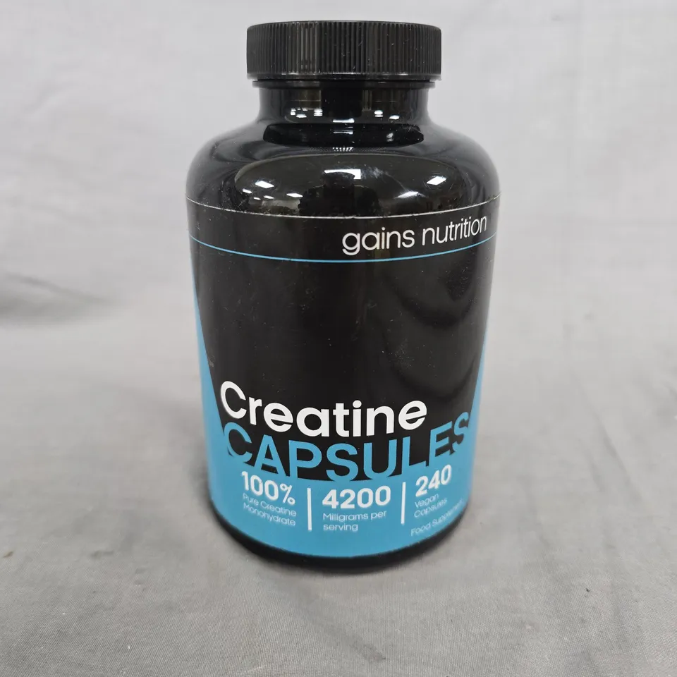 GAINS NUTRITION CREATINE CAPSULES (240 CAPSULES)