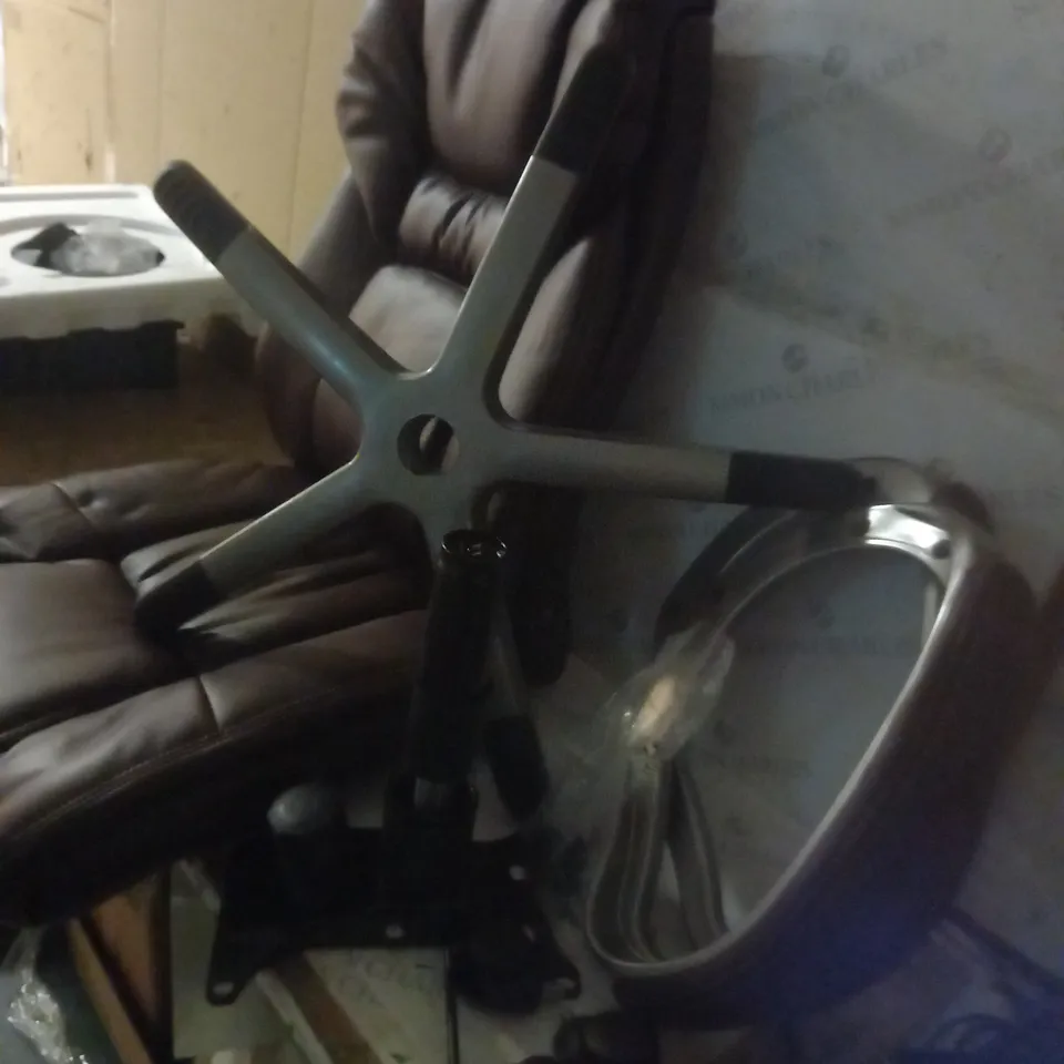 BOXED PU DIRECTORS CHAIR - BLACK  RRP £119