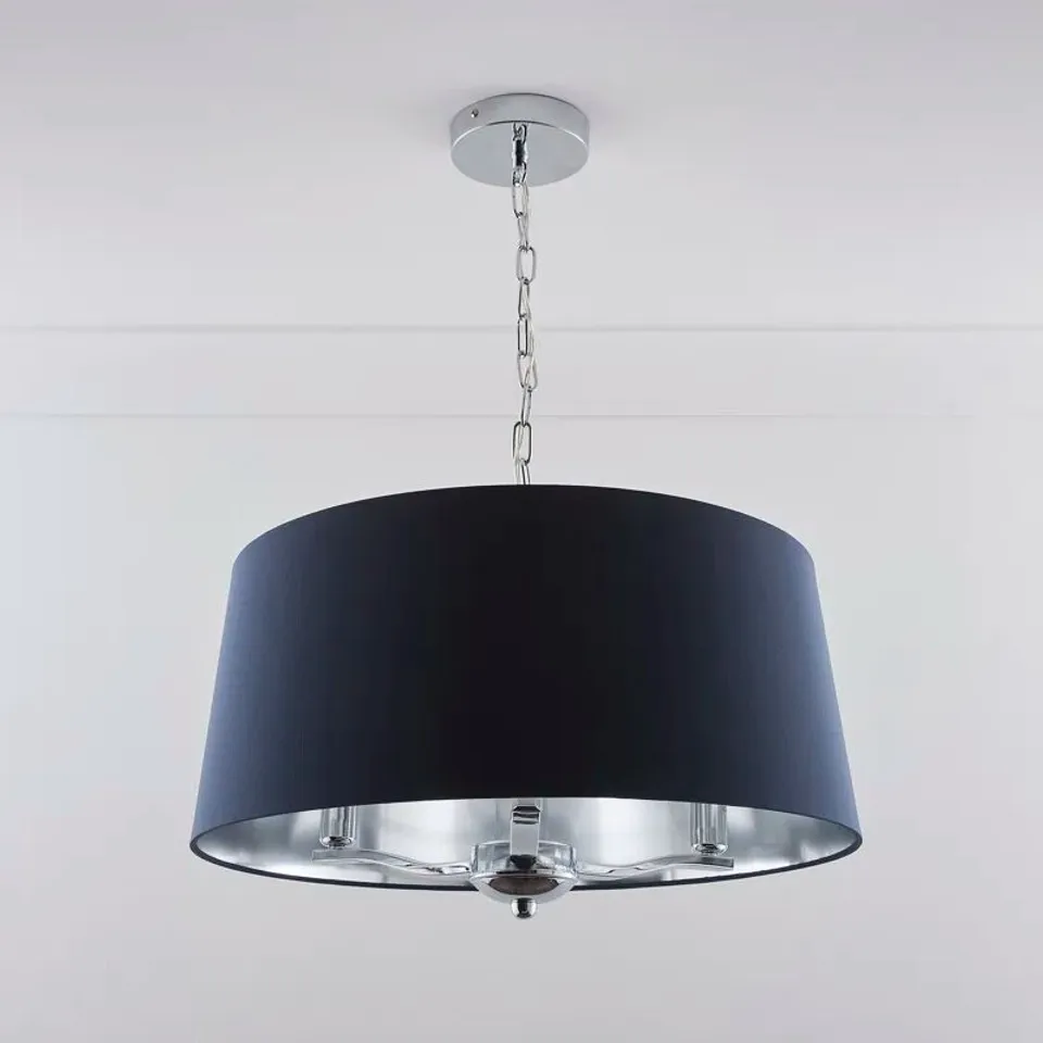 BOXED ENGLEWOOD 3-LIGHT DRUM CHANDELIER 