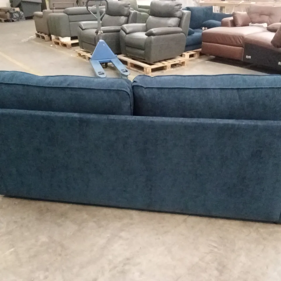 KALUNA FABRIC 3 SEATER SOFA - NAVY RRP £1349