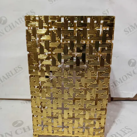 DAR LIGHTING GROUP SMALL GOLD SQUARE COLUMN LANTERN