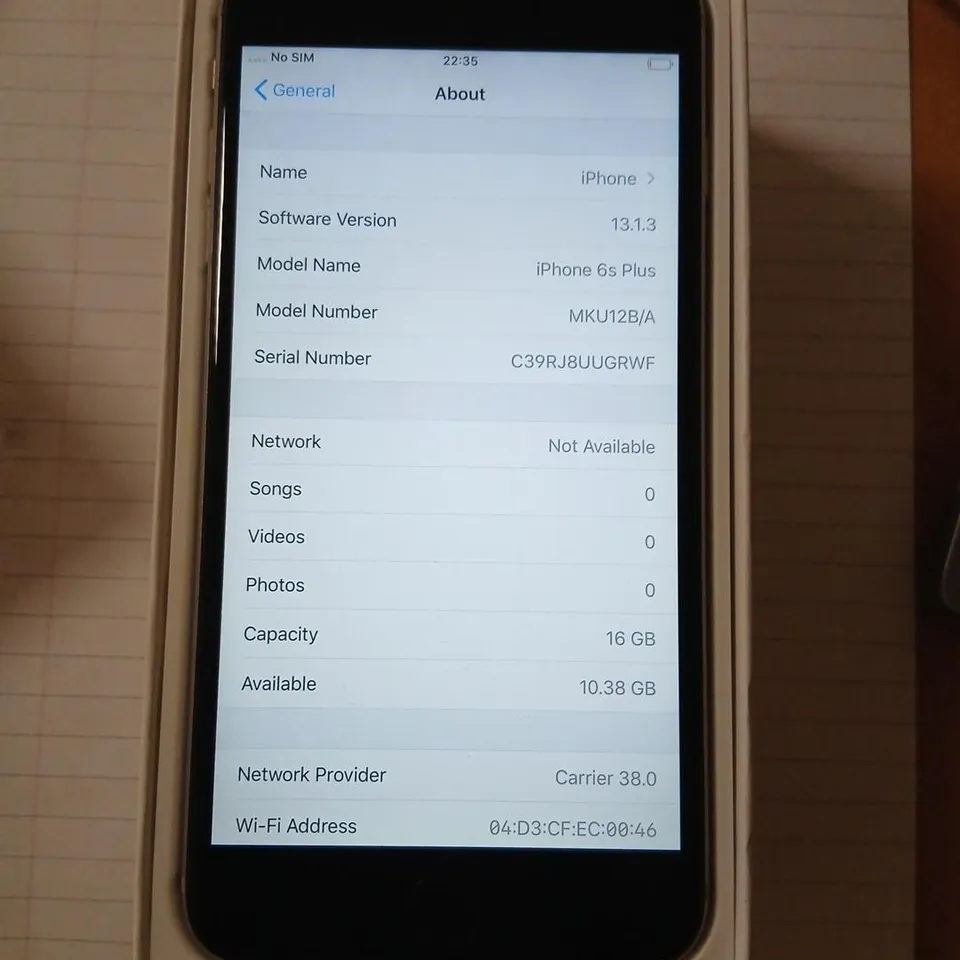 IPHONE 6S PLUS 16GB - SILVER (BOXED)