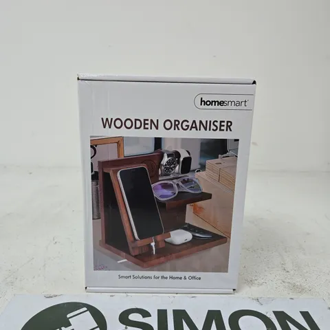 HOMESMART WOODEN ORGANISER – DESK & HOME OFFICE STORAGE