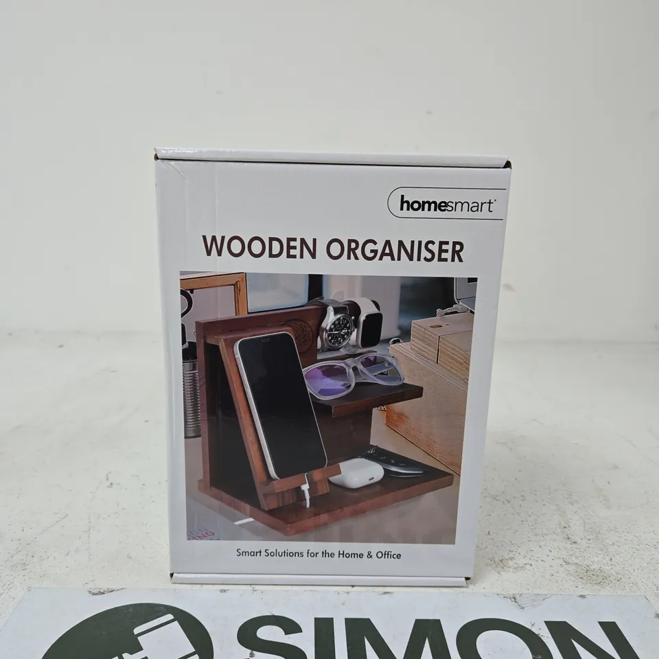 HOMESMART WOODEN ORGANISER – DESK & HOME OFFICE STORAGE