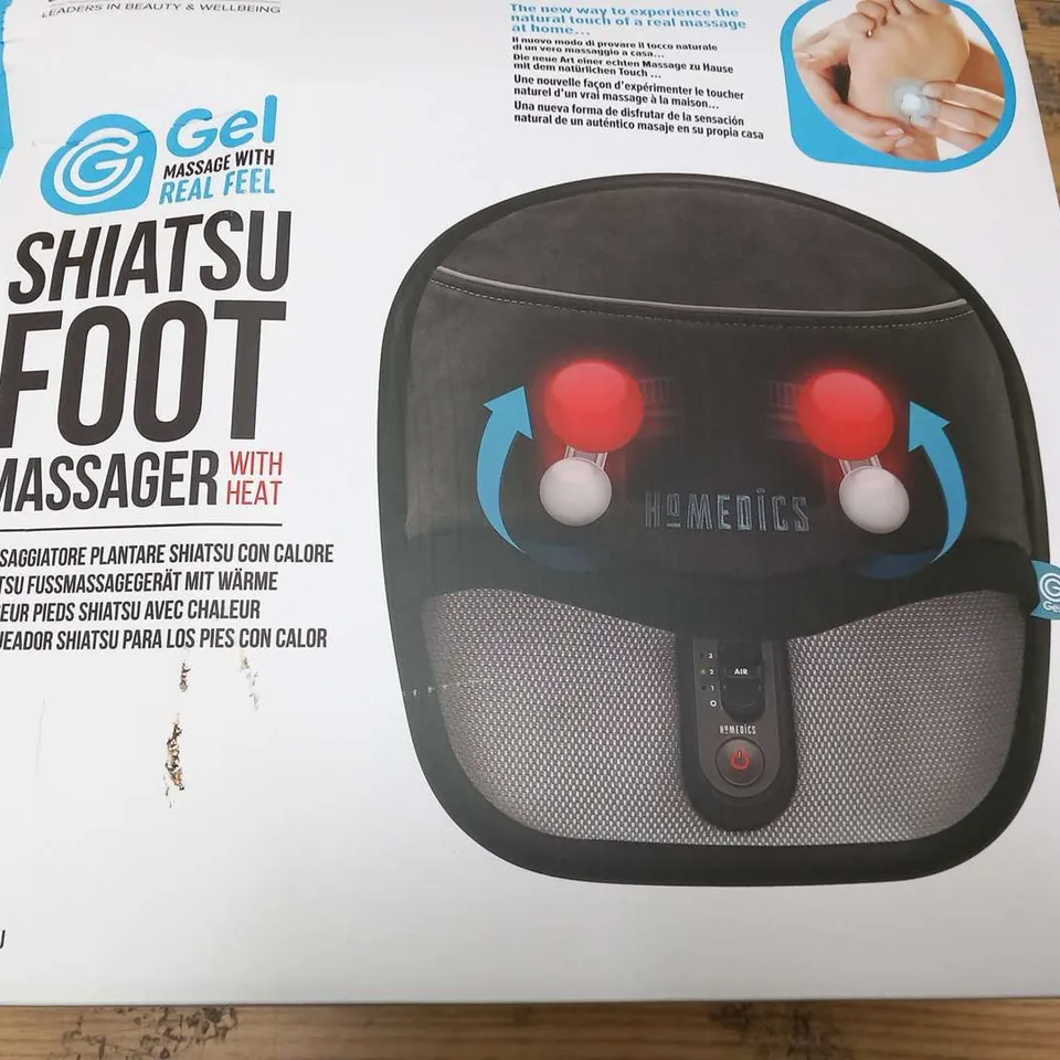 BOXED HOMEDICS SHIATSU FOOT MASSAGER WITH HEAT GSF-500H-EU