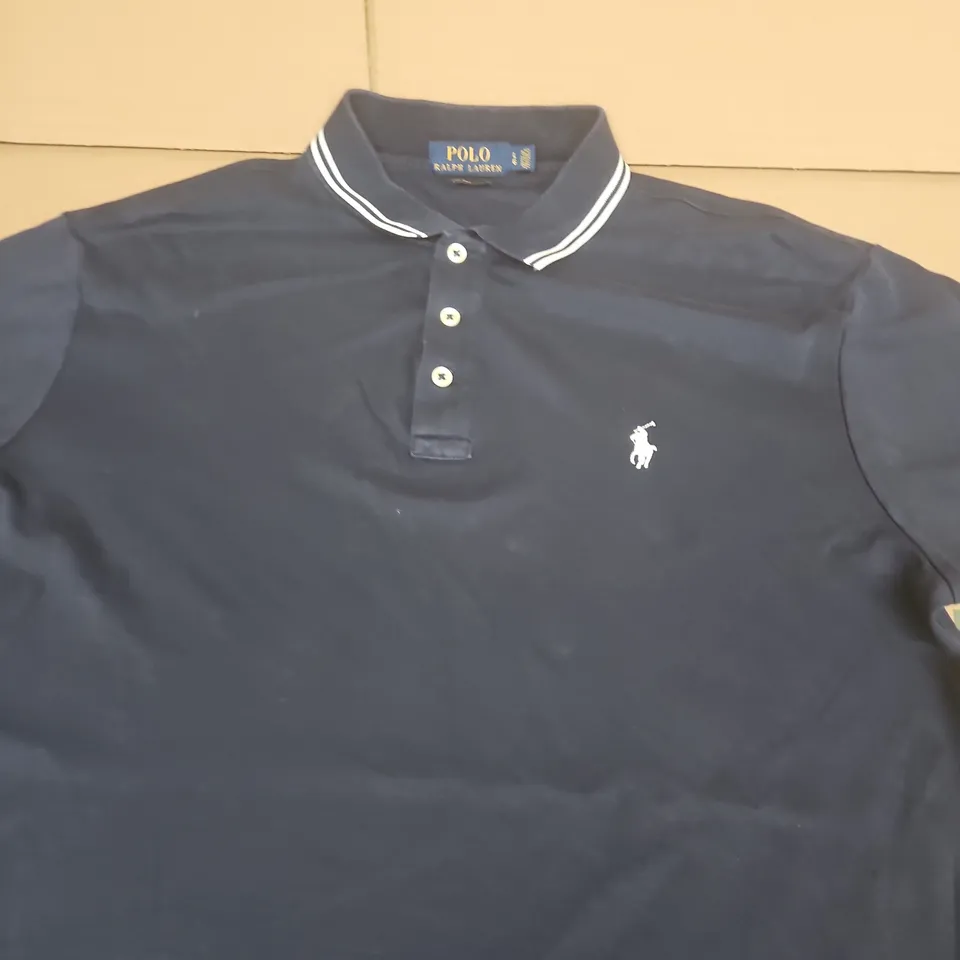 RALPH LAUREN POLO SHIRT – NAVY - SIZE LARGE - SLIM FIT 