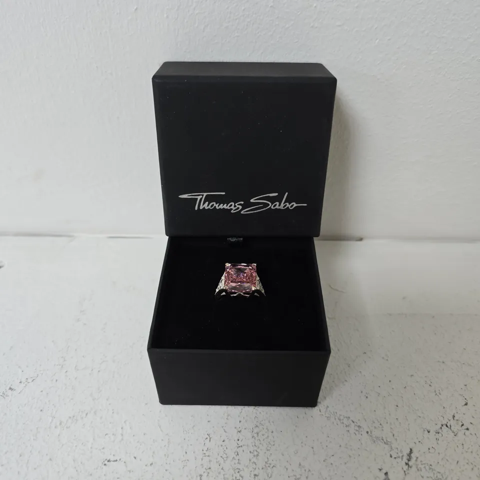 BOXED THOMAS SABO SILVER 925 ZIRCONIAS RING