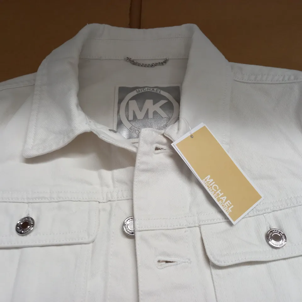 MICHAEL KORS WHITE DENIM JACKET - 10