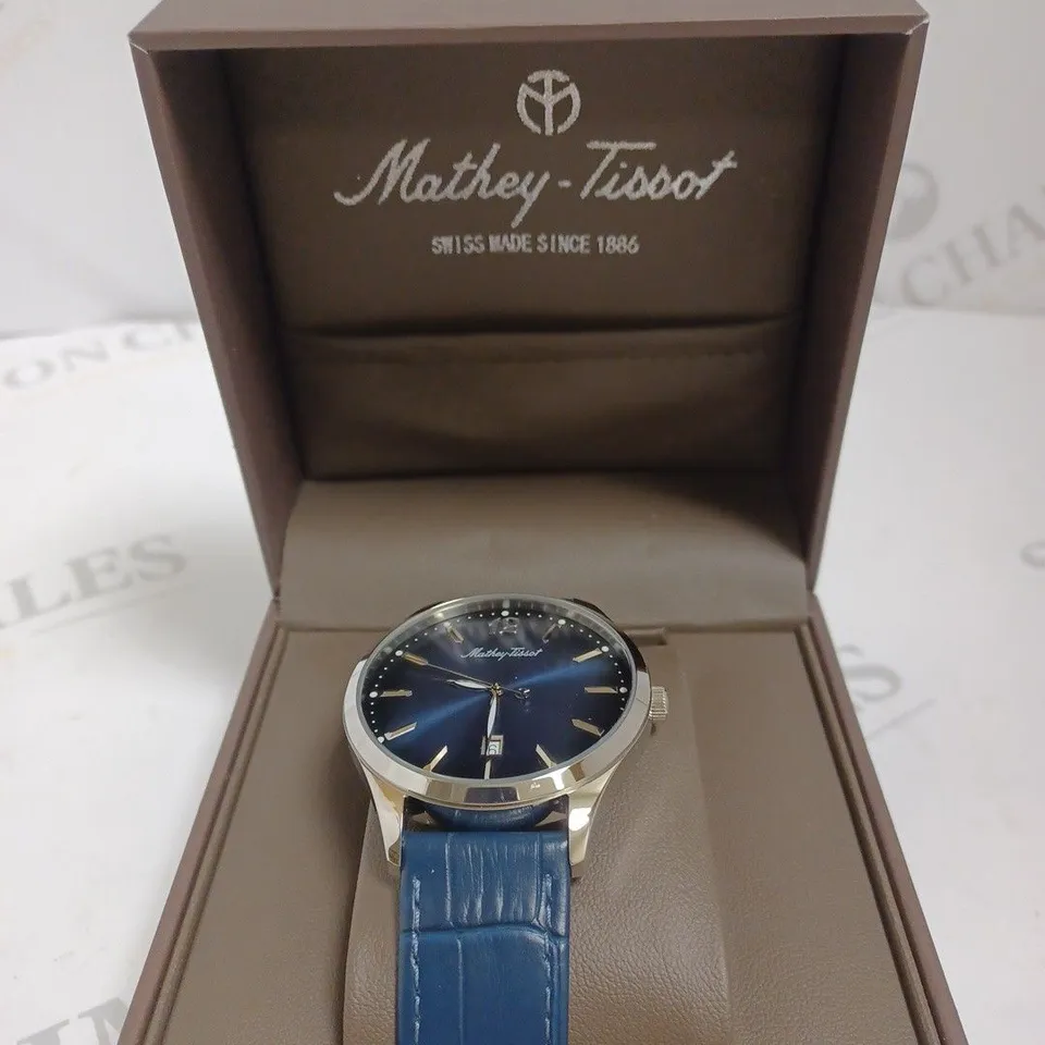BOXED MATHEY TISSOT GENTS SWISS MADE URBAN WATCH - BLUE