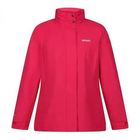 REGATTA WOMENS DAYSHA LIGHTWEIGHT WATERPROOF JACKET - PINK POTION - UK SIZE 12