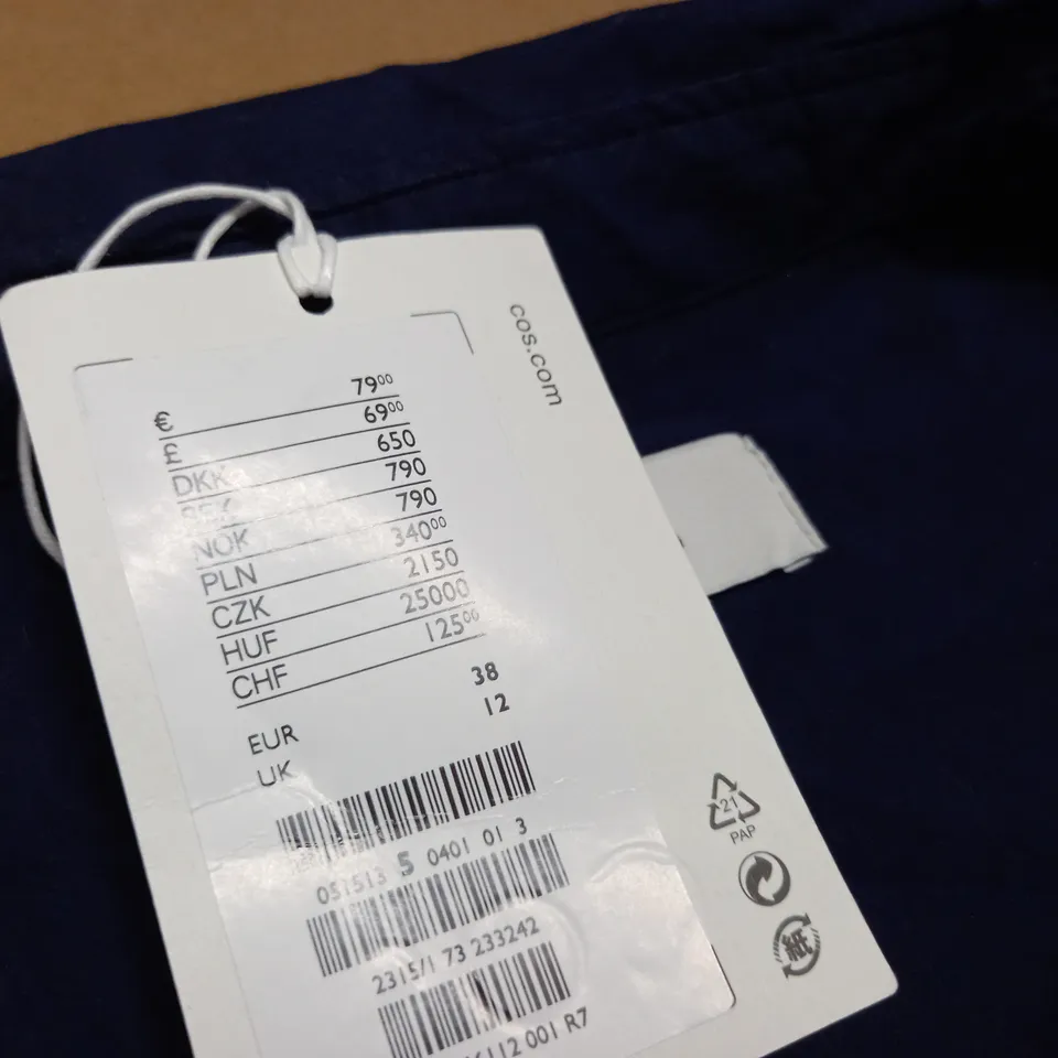 COS NAVY DRESS - UK 12