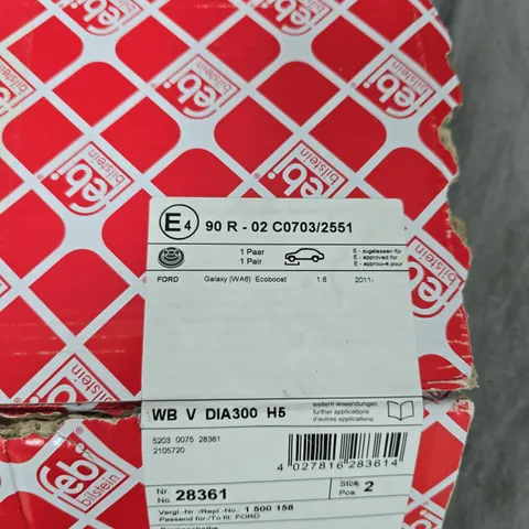 FORD GALAXY WA6 1.6 ECOBOOST BRAKE DISCS 300MM Ø – FEBI BILSTEIN BOX