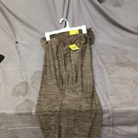 2 X ALL IN MOTION MID RISE JOGGERS HEATHERED OLIVE GREEN LARGE